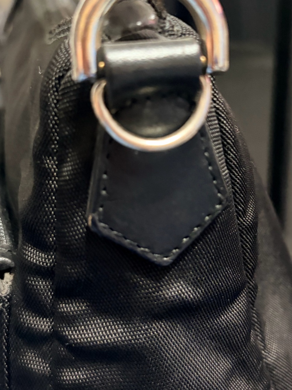 Gucci Diana Cloth & Leather Bamboo Black Women's Bag Excellent Condition - Picture 5 of 13